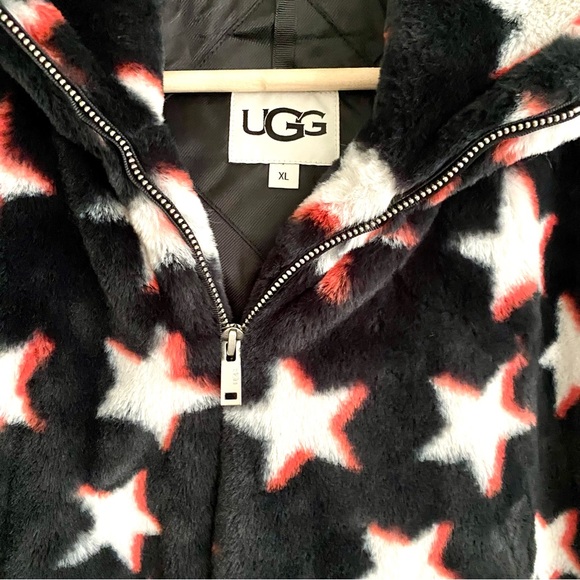 UGG Women's Faux Fur Long Sleeve Hoodie Jacket - Picture 11 of 16